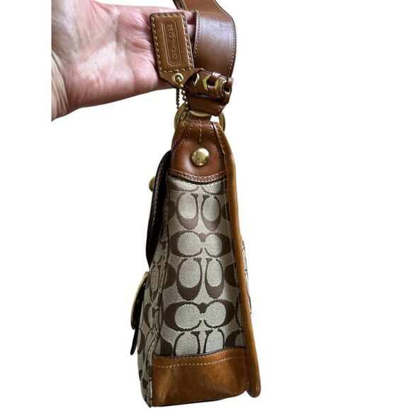 Vintage Coach Bleecker Bag Signature Canvas and Leather Legacy 11434 - Picture 3 of 14